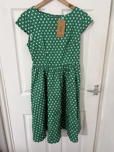 Abito verde bianco - a, pois