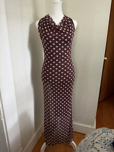 Abito lungo marrone - , con