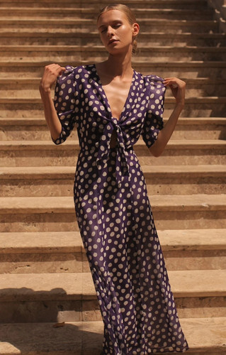 Abito midi donna panambi viola - abito,