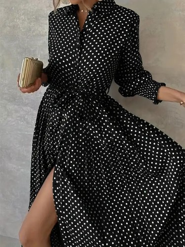 Abito donna scollato pois - abito,
