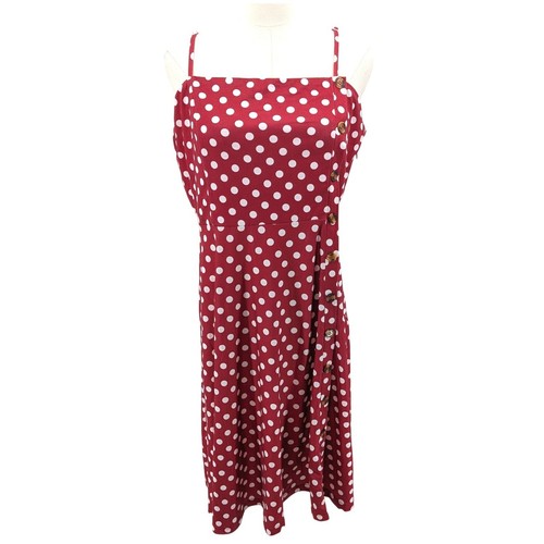 Abito midi rosso pois - midi,