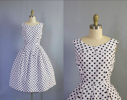 Dress 1950s polka dot - dress,