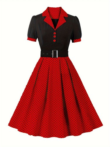 Abito collo polo pois - abito, a