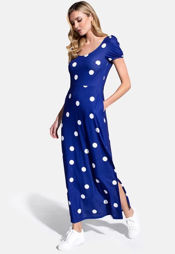 Maxi abito scollo scoop - a,