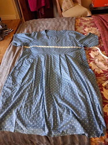 Abito blu con pois - , bianco