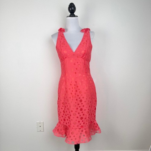 Abito midi rosa pois - a,
