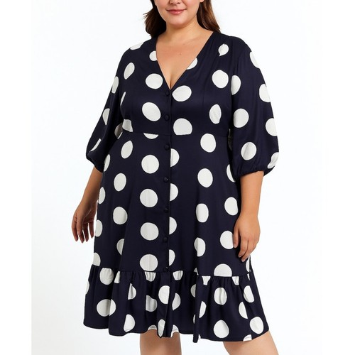 Abito camicia pois blu navy - camicia, a
